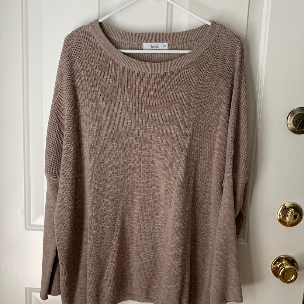Shop Talulah Taupe Ribbed Sweater